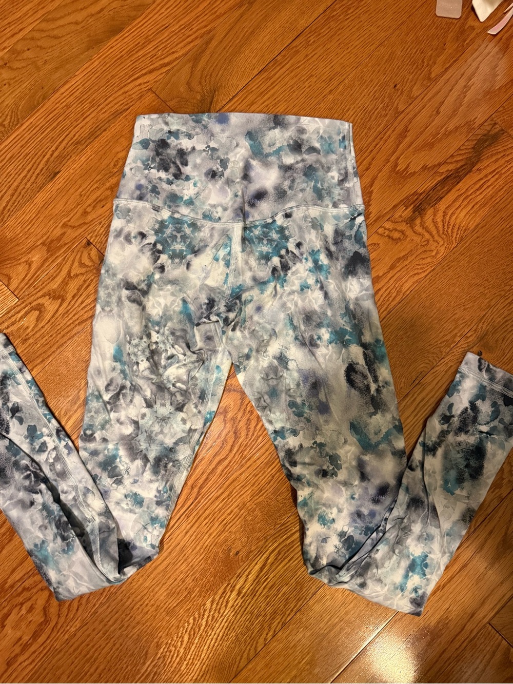 lululemon athletica Blue Gray Tie-Dye High-Rise Leggings